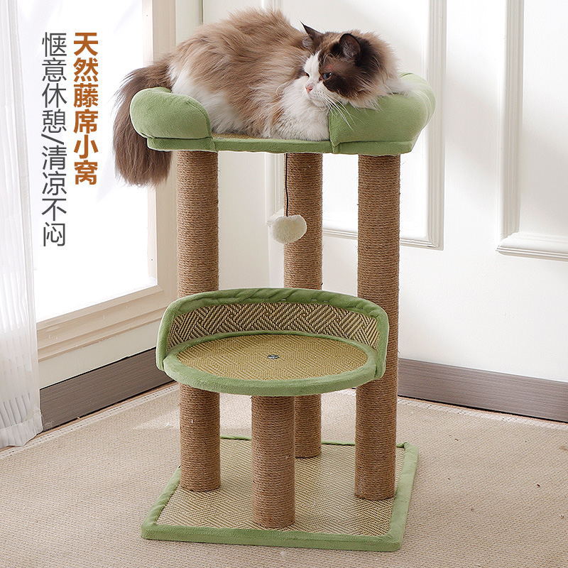 Estante de escalada para gatos al por mayor, camada para gatos, cama grande integrada, garra de gato, plataforma de salto de árbol de gato, tabla de agarre de sisal, suministros para mascotas
