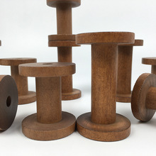 实木复古绕线轴家用怀旧木线轴手工辅料卷线轮十字绣收纳理线工具