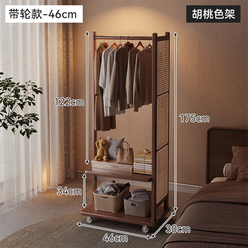 Percha de ropa de piso para dormitorios, percha de ropa de piso pequeña, percha de ropa móvil, percha de ropa simple, percha de ropa doméstica