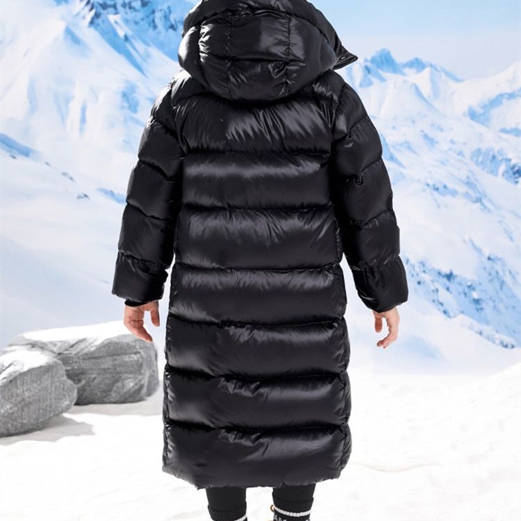 可背带石墨烯女童男童加厚长款冬装洋气儿童亲子装加厚过膝厚外套