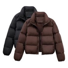 2025冬季新款欧版肯豆风羽绒服女短款小个子白鸭绒加厚外套面包服