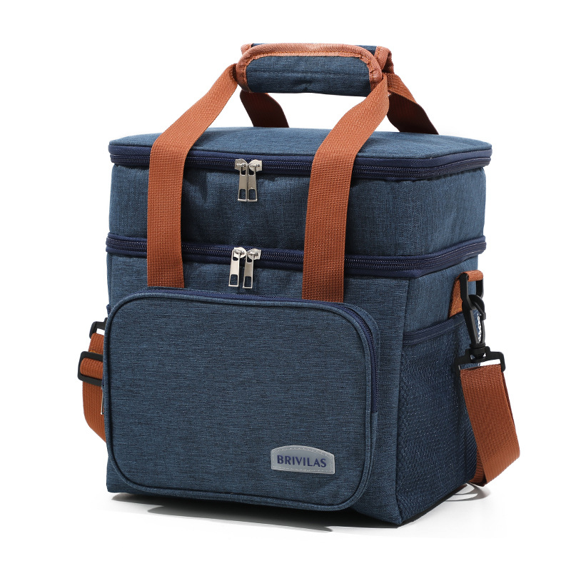 Bolsa aislante de doble capa, bolsa cruzada para leche, bolsa para lonchera, bolsa portátil para almuerzo, bolsa para pícnic al aire libre, bolsa para llevar comida.