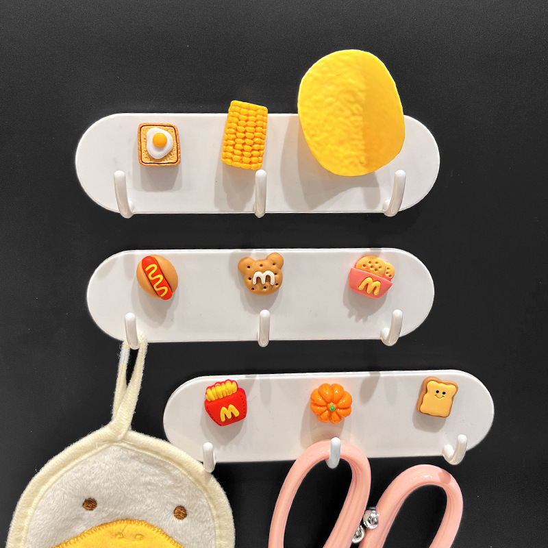 Strong Magnetic Hook, Cute Cartoon Kitchen Refrigerator Side Storage Rack, Multi-Functional Magnet Row Hook Behind the Entrance Door