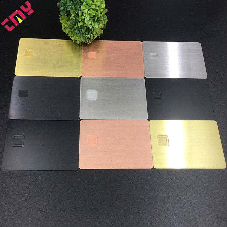 in stock stainless steel 4442 chip metal card blank metal credit card card for engraving