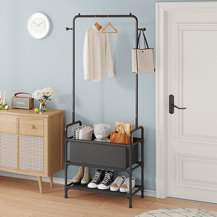 Floor-Standing Clothes Drying Rack Wholesale Simple Coat Rack Clothes Rack Dormitory Home Storage Shoe Rack Shoe and Hat Rack Storage Rack