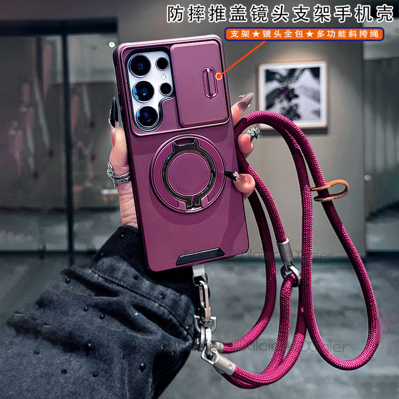 Suitable for Samsung Galaxy S26Ultra sliding lens holder phone case S26Edge crossbody S24Ultra Suitable for Samsung Galaxy S26Ultra sliding lens holder phone case S26Edge crossbody S24Ultra