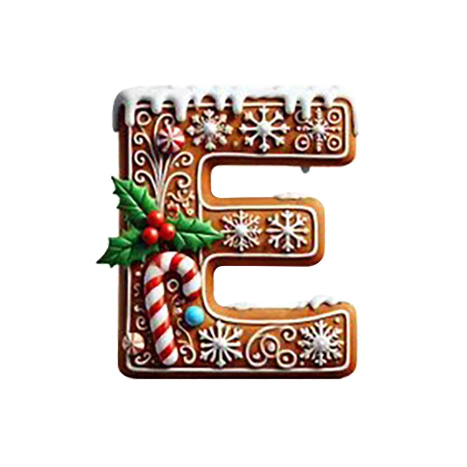 Explosiones transfronterizas de Navidad 26 árboles de Navidad pan de jengibre letras decoraciones mini letras colgante colgante
