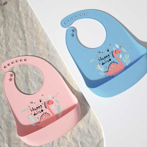 Manufacturer's silicone bib baby food bib bib food bag children's saliva towel waterproof saliva bag no-wash large size