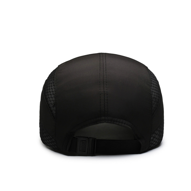 Summer Mesh Letter Quick-Dry Men's Baseball Outdoor Hiking Travel Breathable Soft Top Curved Brim Versatile Duckbill Cap_voghion.com