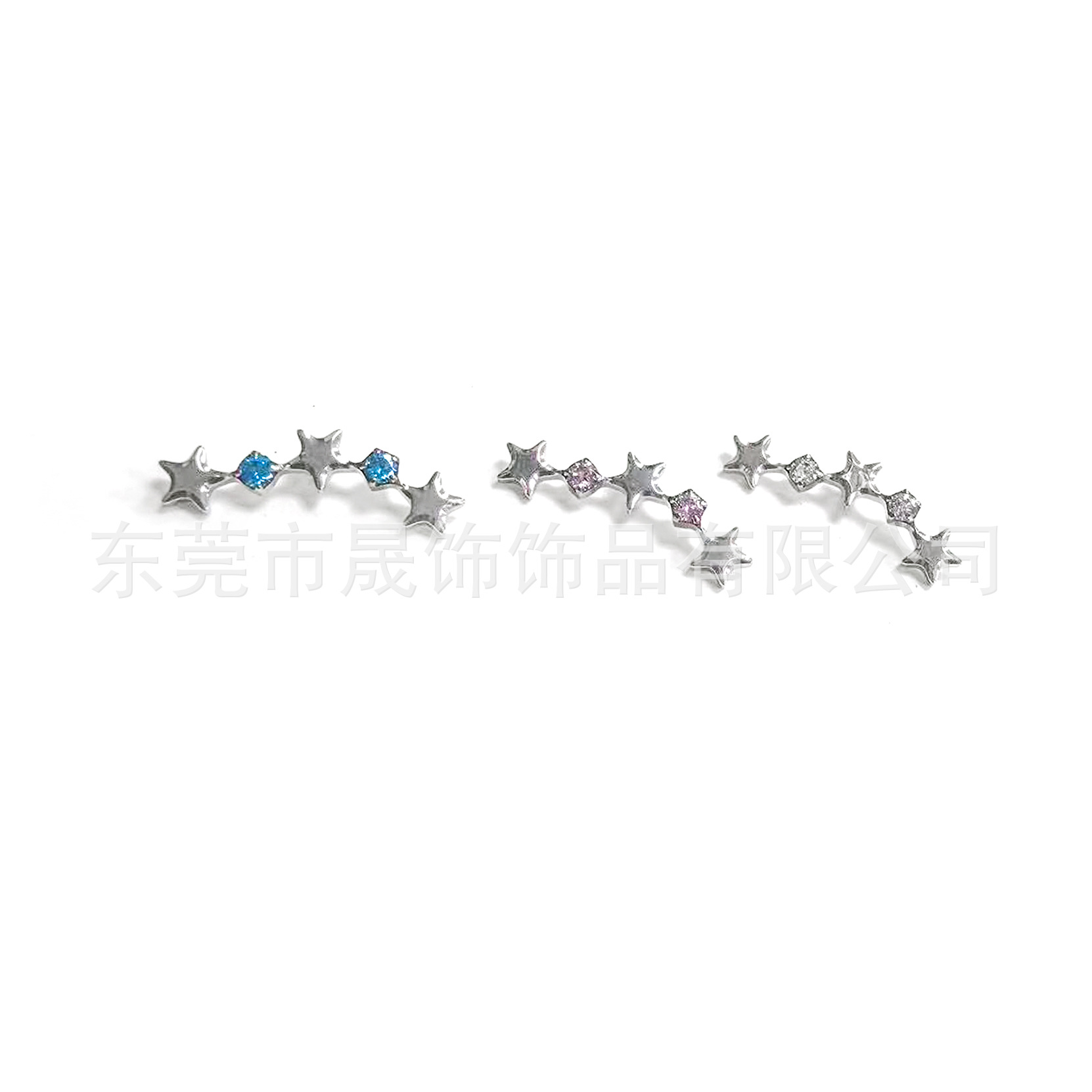 F136 Titanium Alloy 小流 Star Ear Stud Studded 5A Cubic Zirconia G23 Titanium Labret Stud Helix Cartilage Stud Piercing Jewelry