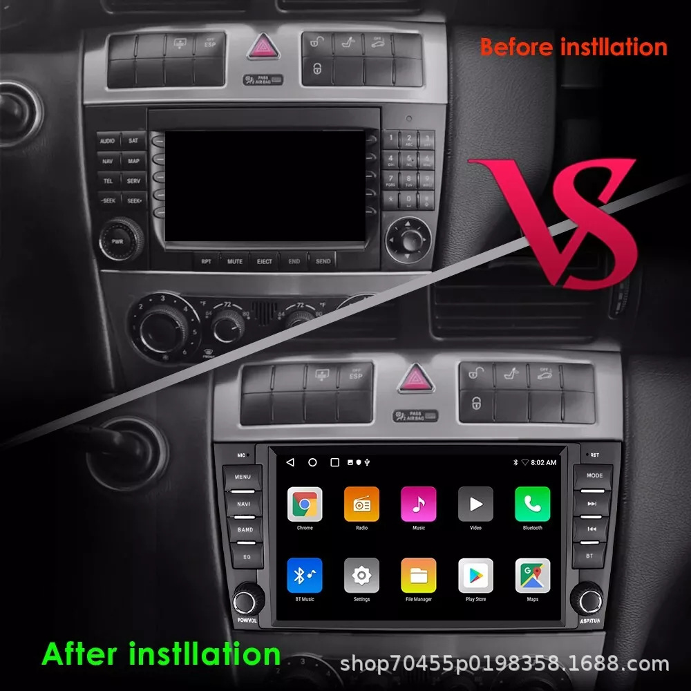 Suitable for Cross-Border Supply of Mercedes-Benz Clk W203 Navigator Android Intelligent Central Control Large Screen Reversing Image Car