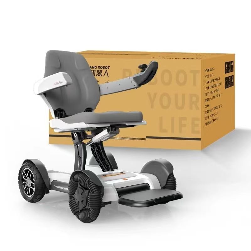 Overseas Door-To-Door Mobile Remote-Controlled Automatic Folding Electric Wheelchair Electric Vehicle Disabled Wheelchair Four-Wheel Mobility Scooter