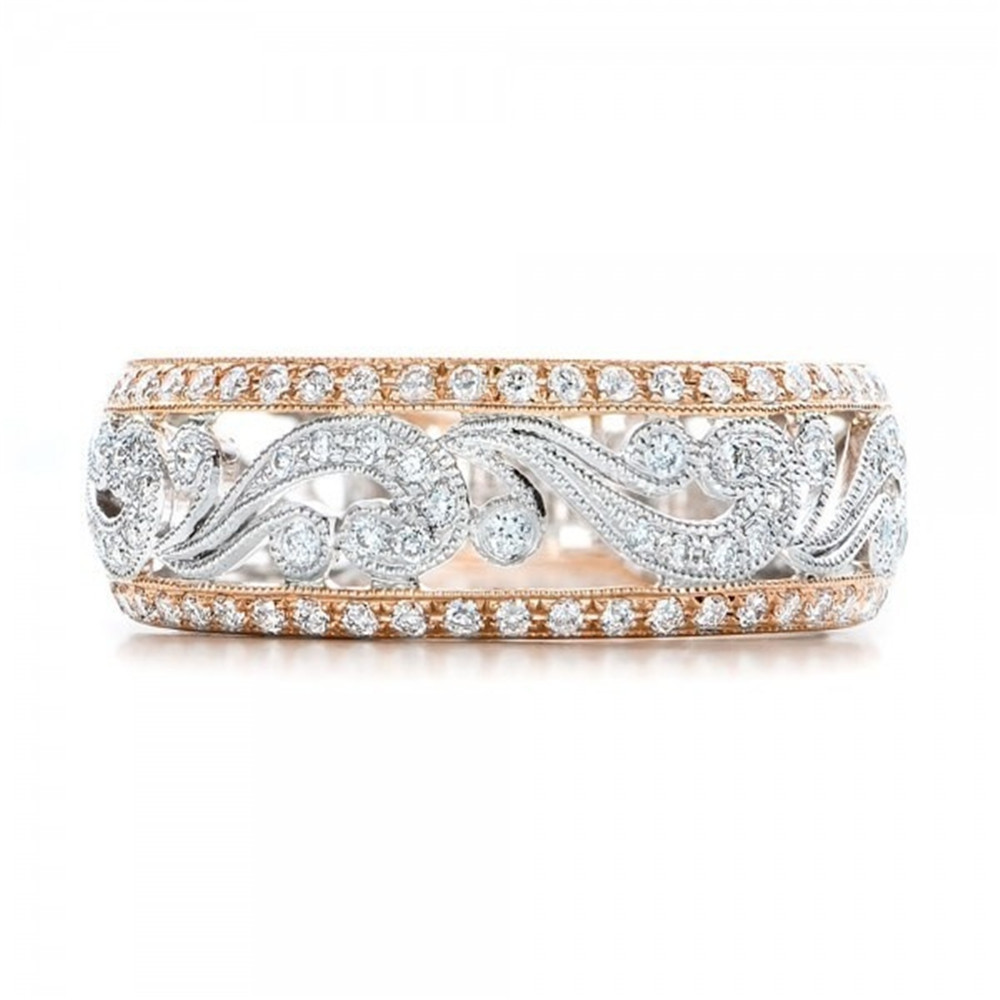 1 Piece Luxurious Monogram Alloy Inlay Zircon Unisex Rings