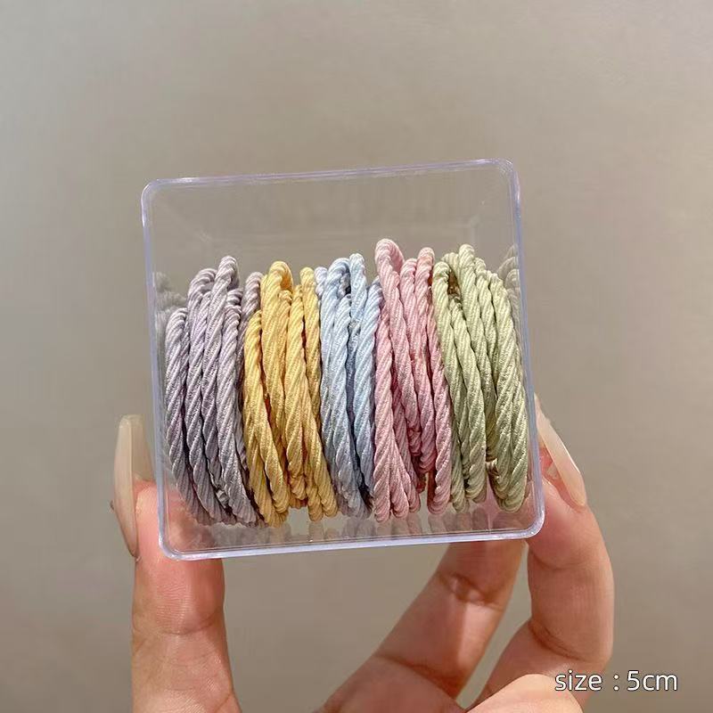 Ins viento frío gradiente gris 3 correas para el cabello gruesas y de alta elasticidad bandas de goma para atar el cabello