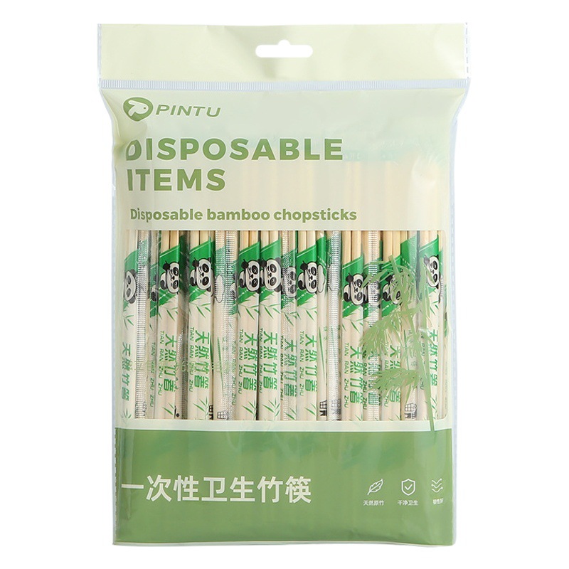 Disposable chopsticks restaurant special bamboo chopsticks 100 double independent packaging household tableware takeaway fast food packaging chopsticks