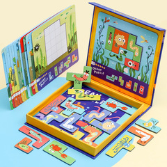 磁性啟蒙立體拼圖書早教幼兒童益智思維訓練玩具親子互動桌遊批發