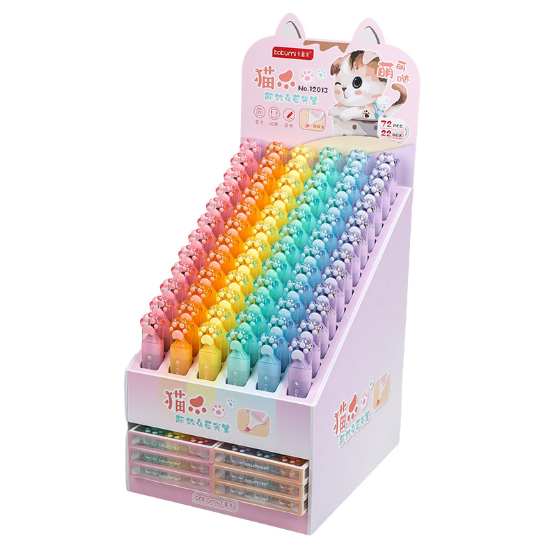 Resaltador titular estudiante diario pluma serie marcado pluma Bloqueo de color sin bloqueo palabras macaron color resaltador traje