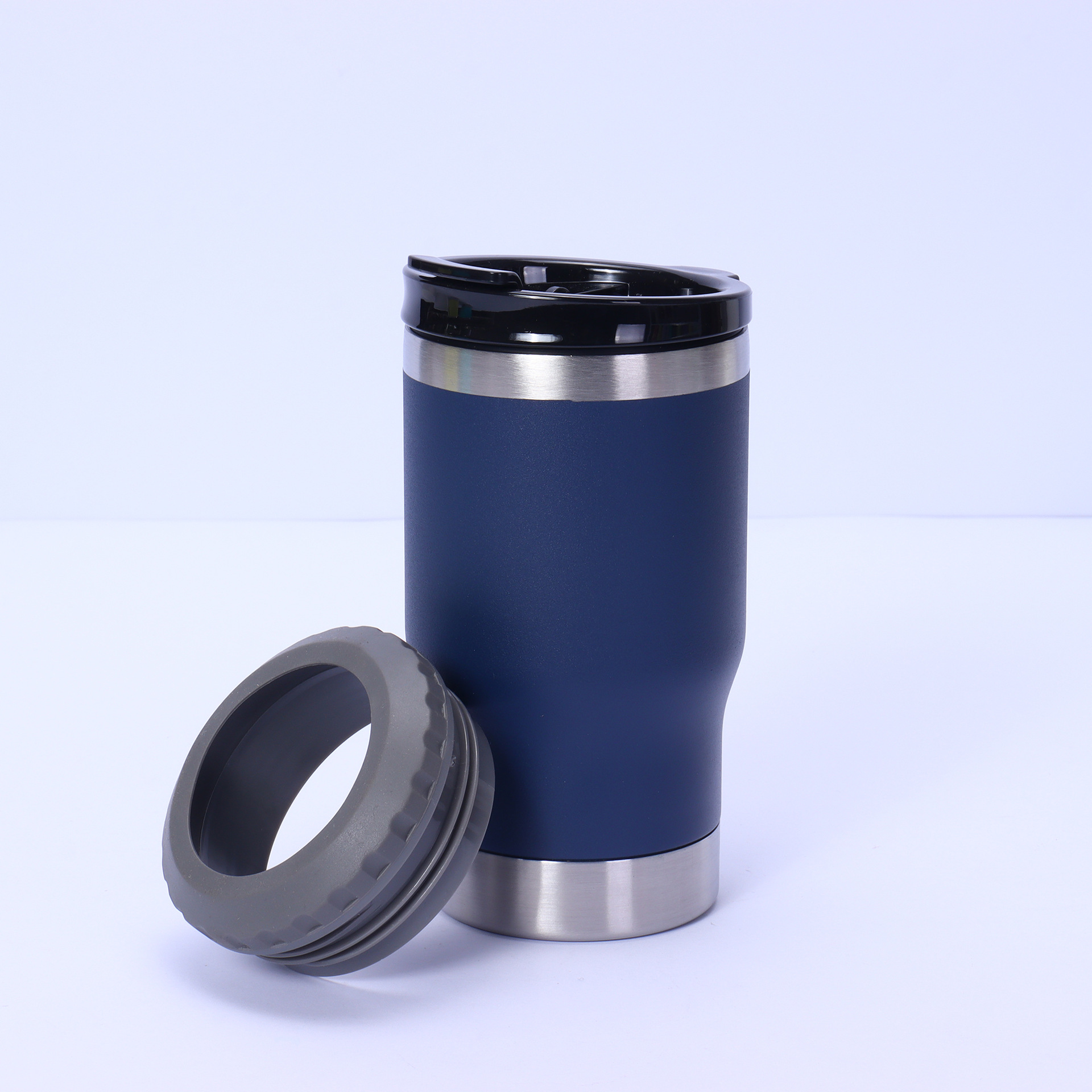 진한 파란색 이중 커버