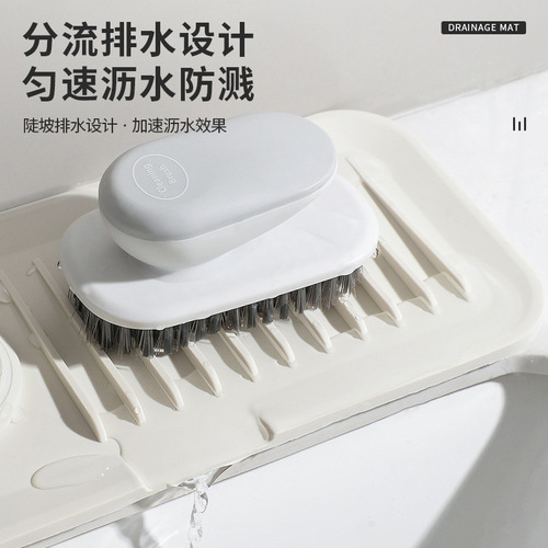 Cross-border hot selling faucet drain pad anti-slip pad soap cup sink splash pad kitchen silicone drain pad
