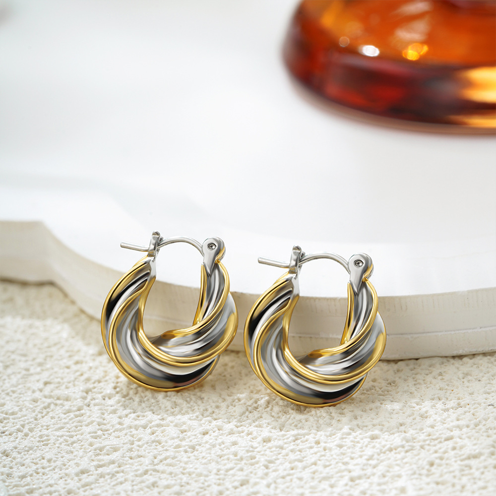 1 Pair Geometric Classic Style Commute Copper Mixed Metal Plating Earrings Ear Studs display picture 1