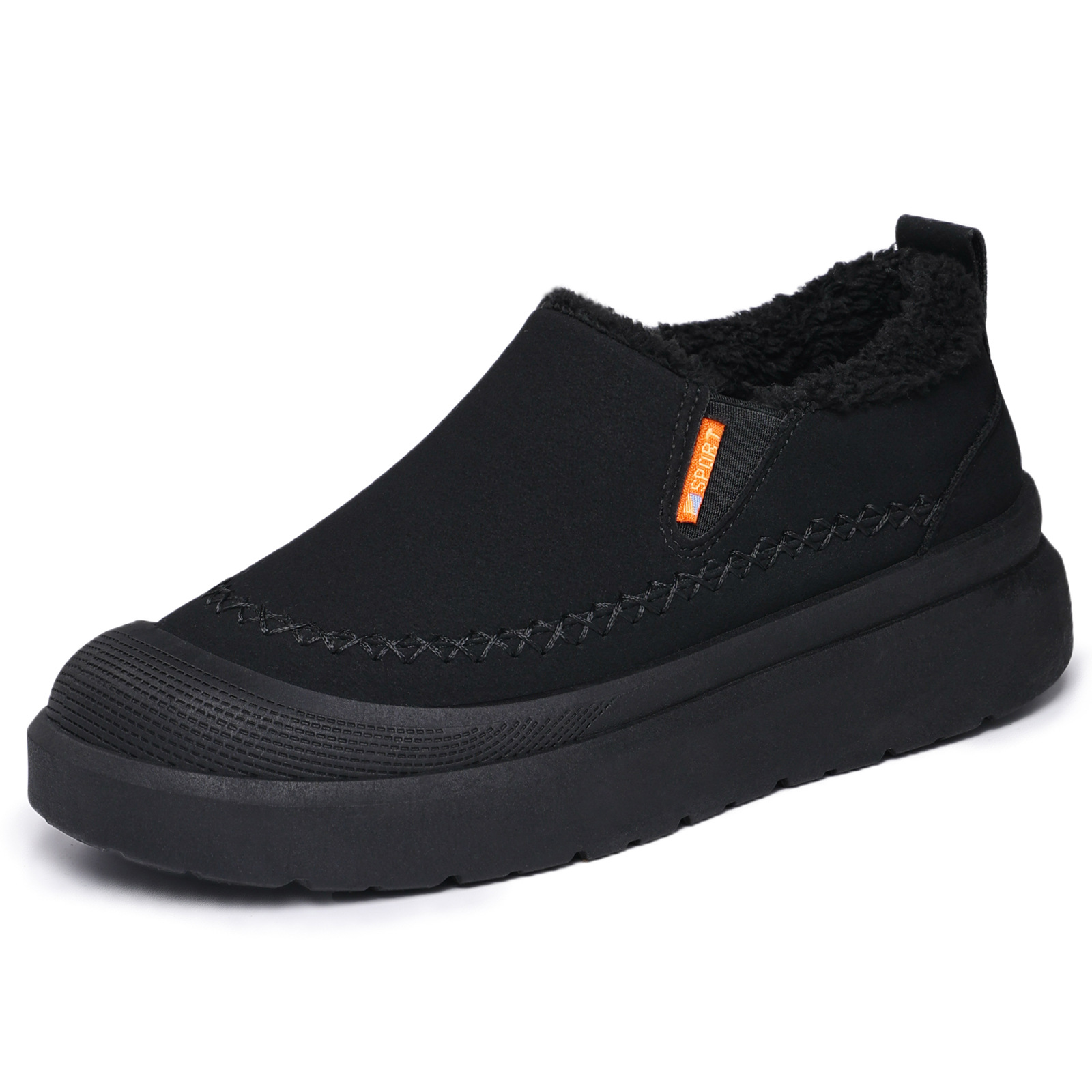 Nuevo invierno de terciopelo grueso calentamiento zapatos de mujer con suela suave y poco profunda, botas de nieve de tamaño grande cómodas y casuales para mujeres
