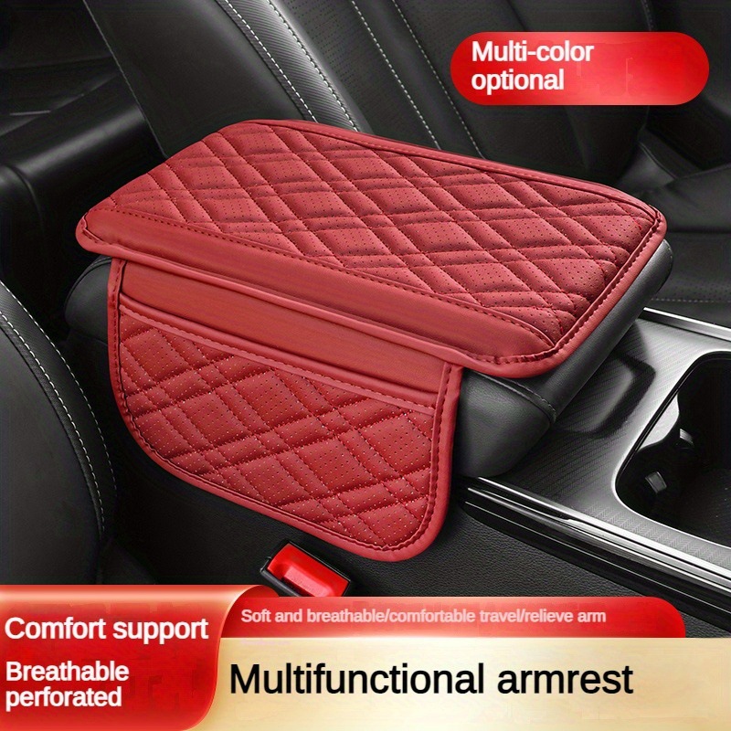 Car Armrest Box Heightening Pad, Universal Multifunctional Storage Pad, Central High-Grade Leather Pad, Car Armrest Pad