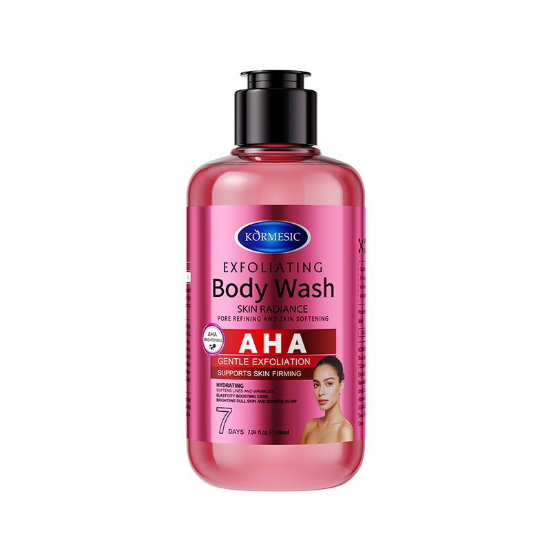 KORMESIC transfronterizo AHA exfoliante gel de ducha limpio piel brillante hidratante comercio exterior mayorista