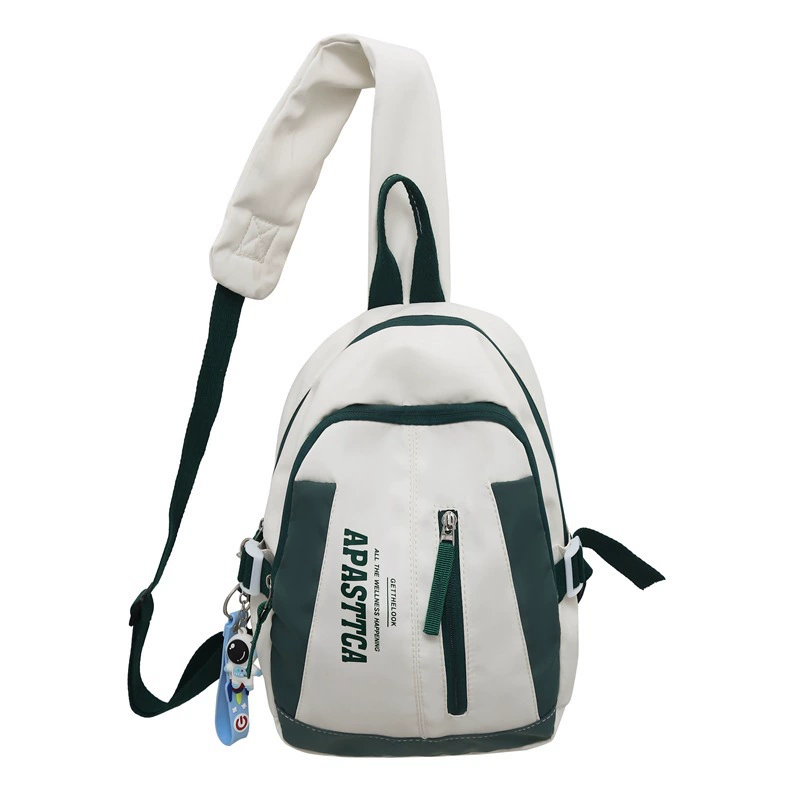Capacious one-shoulder bag for leisure, chest bag