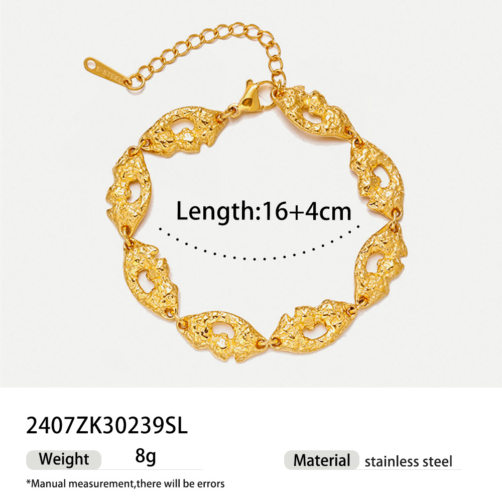 TENA Europa y América de moda 18 quilates de oro de acero inoxidable pulsera de mujeres transfronterizas de moda popular nueva superposición con joyas de mano