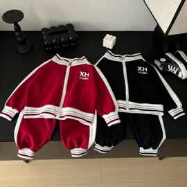 儿童新款卫衣套装春秋季女童开衫运动外套宝宝休闲两件套洋气现货