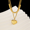 Pendant, necklace stainless steel, universal fashionable chain for key bag , double wear, simple and elegant design