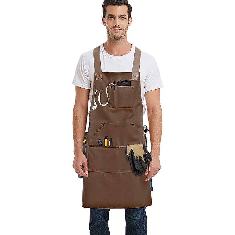 FUENTE Fábrica de lona engrosada delantal sin mangas correa ajustable carpintería electricista jardinería ropa de trabajo delantal al por mayor