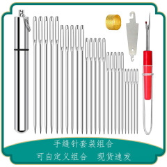 卸売りの瓶の大きい目の縫い目の針の多目的の手の縫い物の布団の針のセットの組み合わせの透明な管の縫い目の針