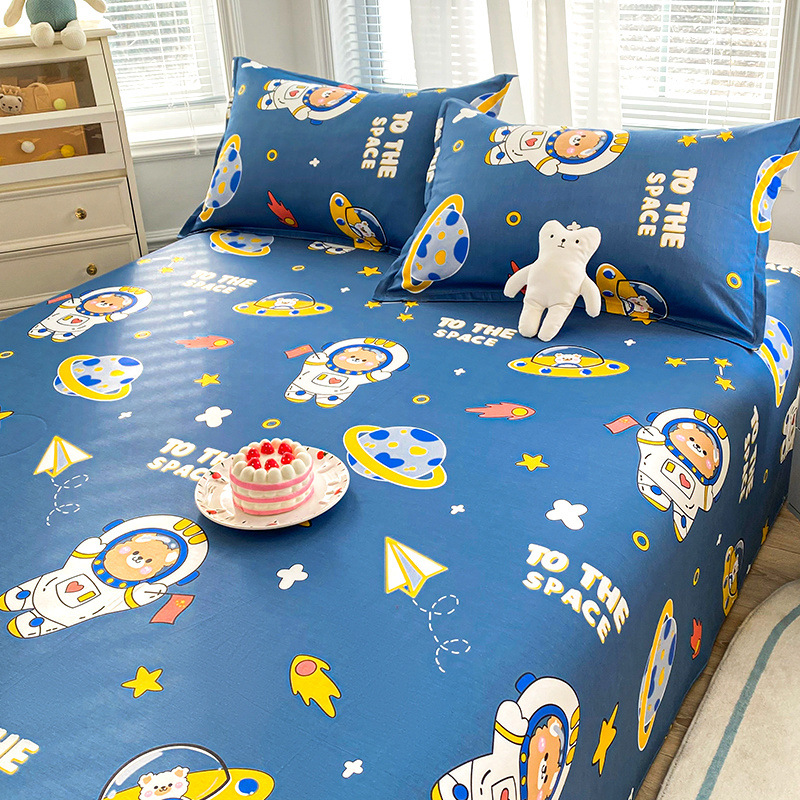 Sábanas de algodón 100% para niños de una sola pieza de algodón dibujos animados lindo ins dormitorio de estudiantes masculinos y femeninos dinosaurio único