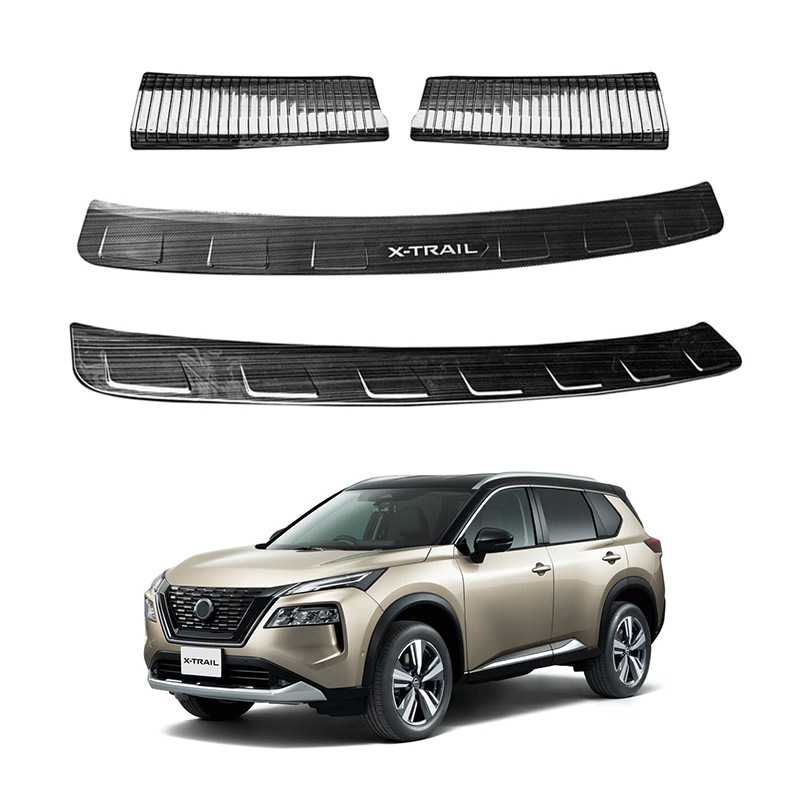 Suitable for 22-25 Models of Nissan X-Trail Rogue Japanese Version Interior and Exterior Rear Guard Panels Tailgate Guard Panels for Automobiles