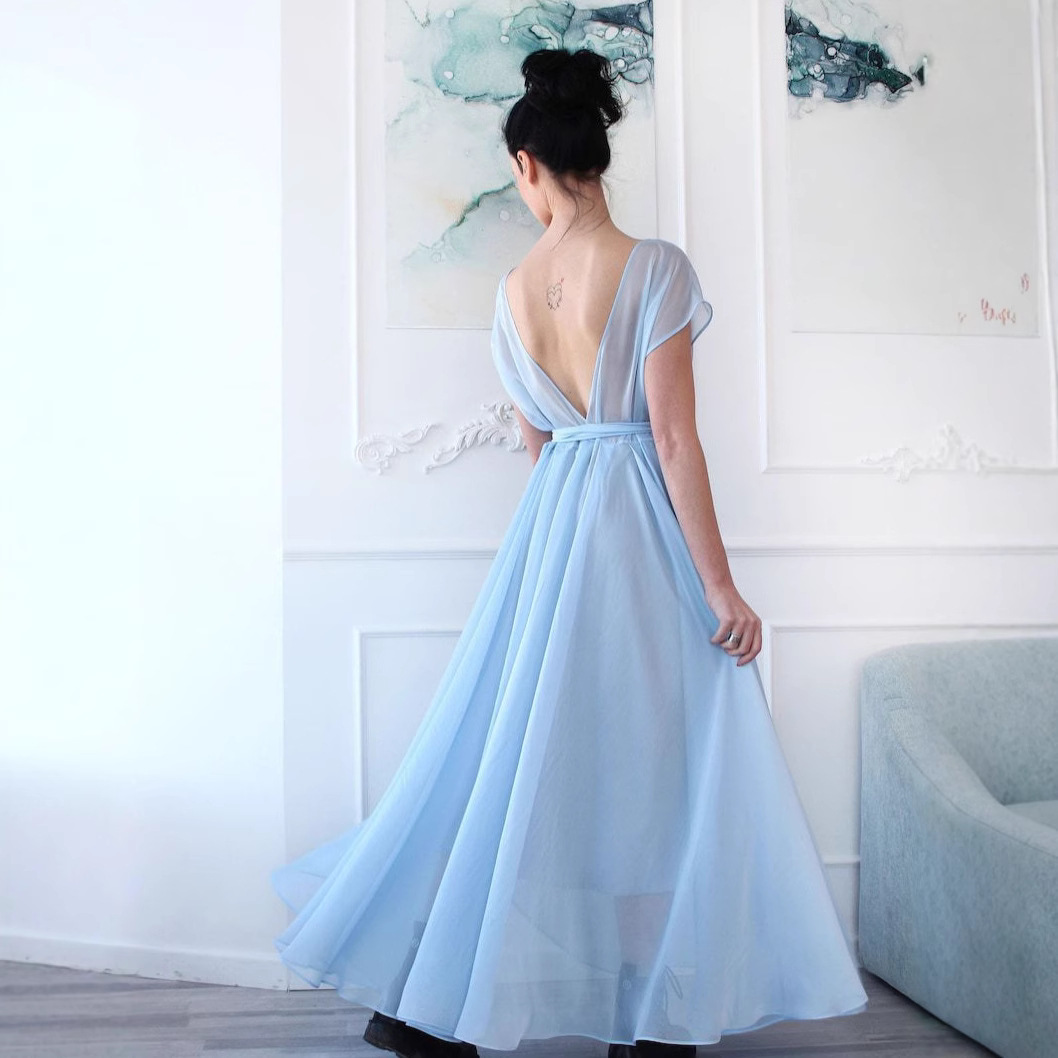 2025新款欧美外贸女装网纱长网纱裙婚纱礼服大摆连衣裙简约高级感