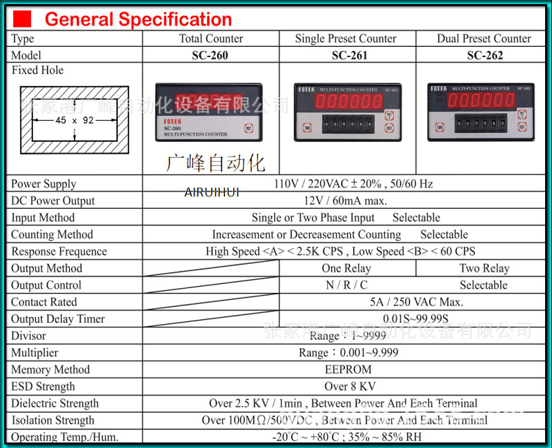 SC系列多功能计数器产品特点介绍3