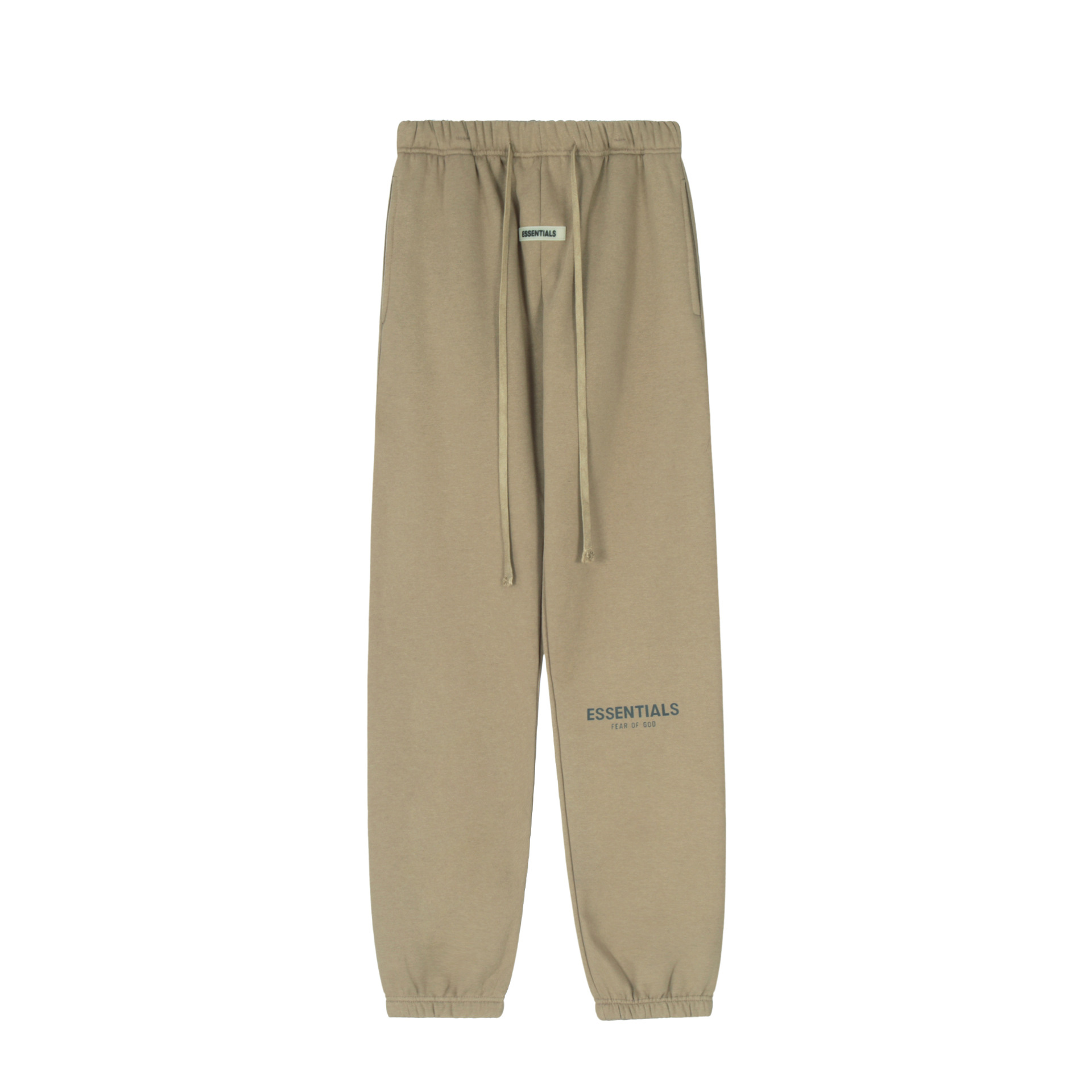 Una pieza de envío FOG de doble línea ESSENTIALS letras estampado reflectante para hombres pantalones deportivos de moda de calle alta