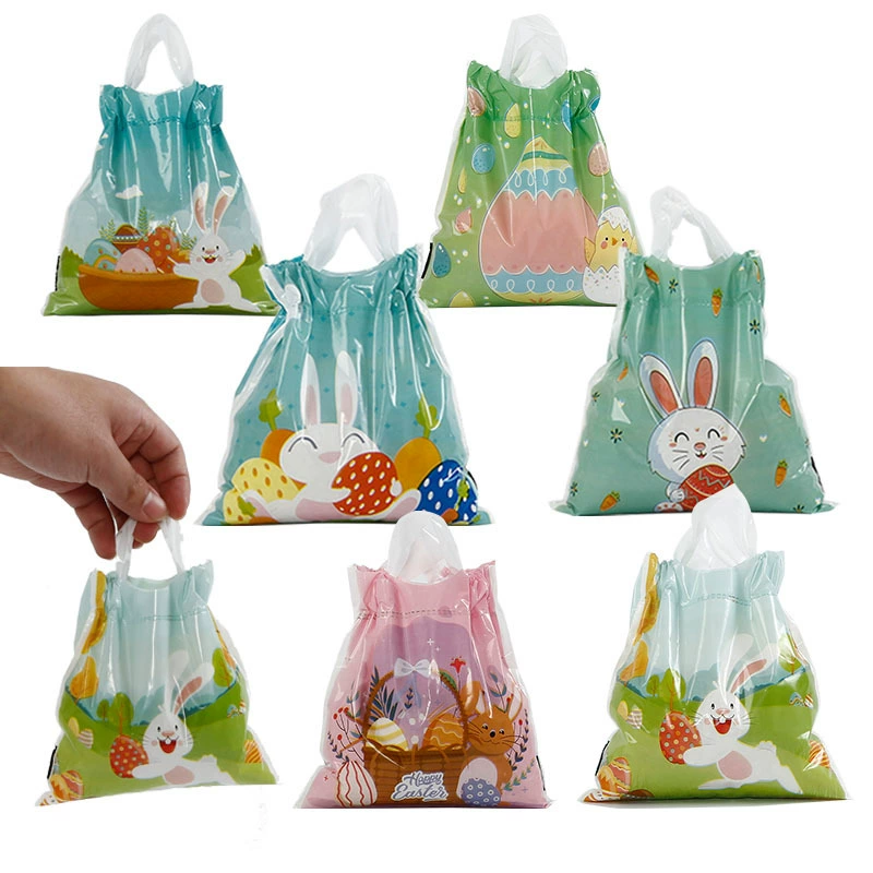 Подарок Дравстринг цвета мультфильма сумки подарка яйца зайчика партии сумки подарка Дравстринг Пасхи упаковывая