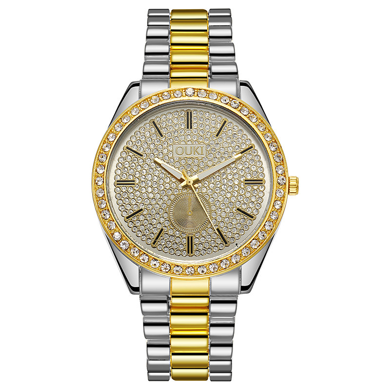 Nouveau bracelet en acier à diamants non mécanique pour montre pour hommes_voghion.com