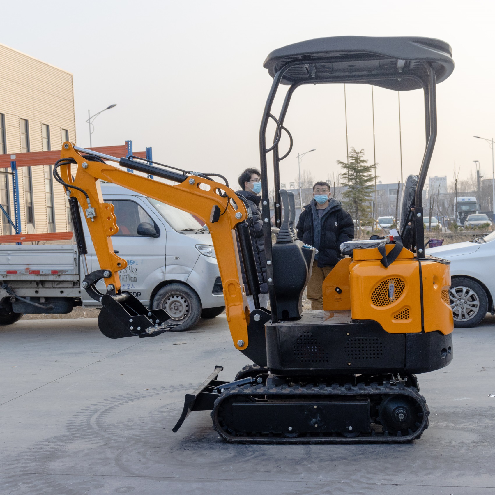 新款HT10小型挖机出口美国 EPA标准家用钩机 全新履带式1吨挖机