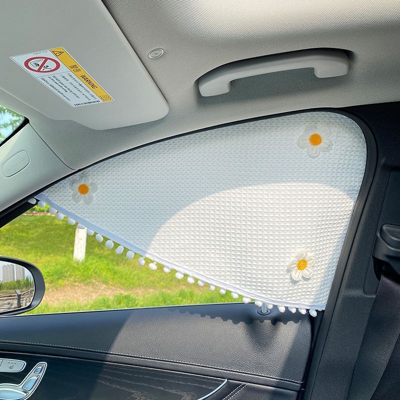 Car sunshade curtain main driving sunshade curtain car interior decoration co-pilot sunshade artifact suction cup sunshade
