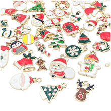 圣诞系列合金滴油吊坠diy 饰品配件手工发饰手链耳饰挂件厂家直销