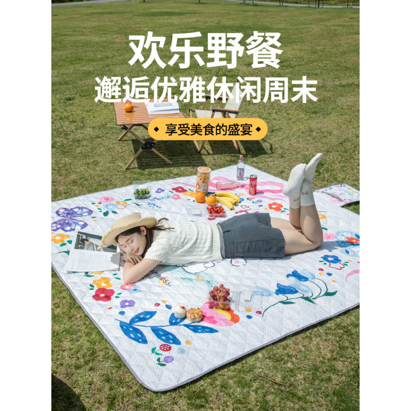  pongee 초음파 피크닉 매트 두꺼운 방습 및 방수 피크닉 천 야외 나들이 잔디 피크닉 매트