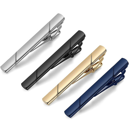 High-grade electroplated men's and women's clip tie clip winter men's business high-end neutral flat head tie clip tie clip