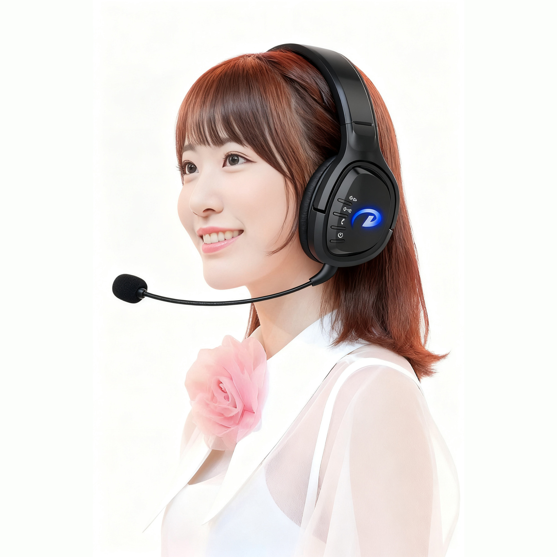 Customized Dual-Mic Bluetooth Headset with Plug-In Microphone, Wired Two-In-One, Long Battery Life, Gaming-Grade Sound Effects