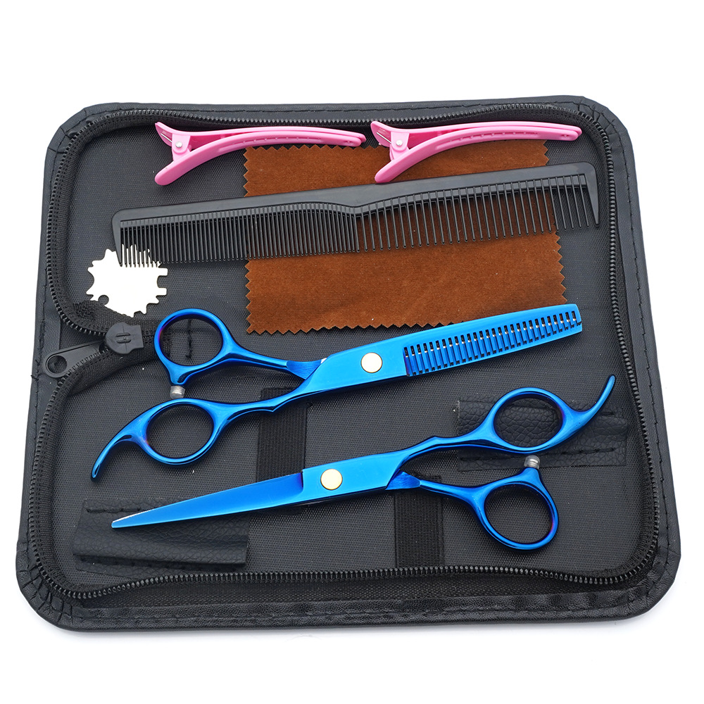 Estilista profesional, tijeras de corte de pelo, corte de pelo, corte de pelo, corte de pelo, corte de dientes fino, juego de corte de belleza con flequillo especial para peluquero