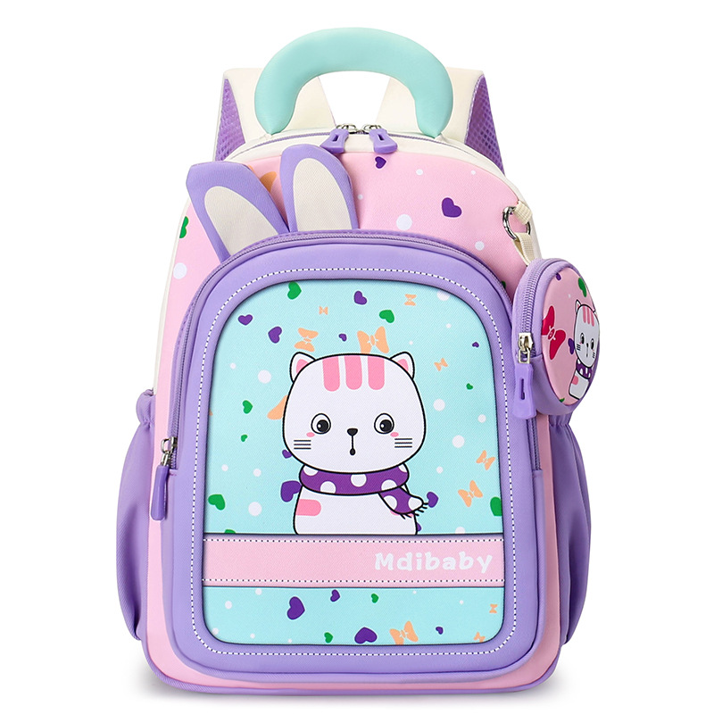 2026 nueva mochila infantil caricatura encantadora impresión de aire extranjero mochila de niños y niñas jardín de infantes mochila de bebé