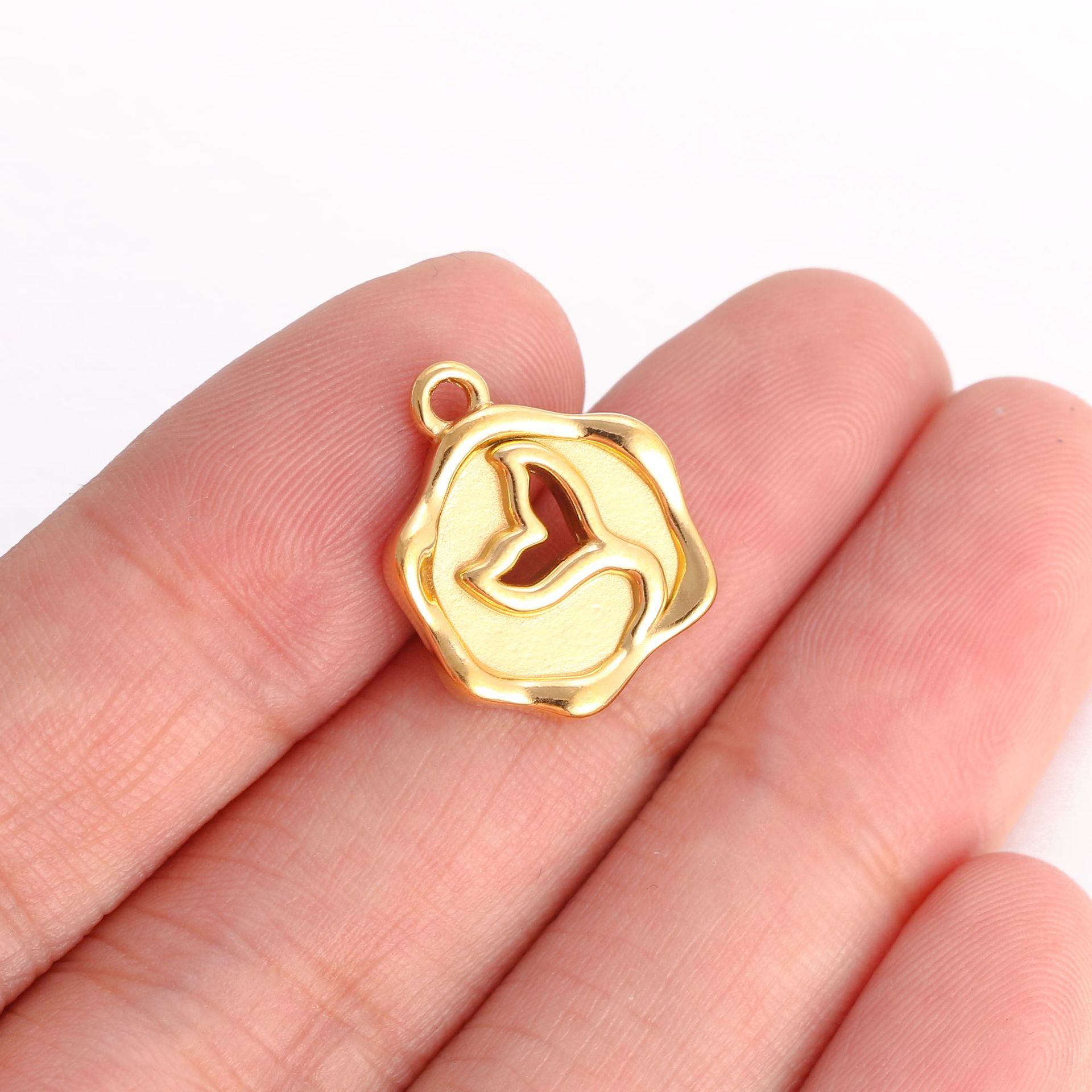 14*17mm Jewelry Making Size 3 PCS/Package 14*17mm 304 Stainless Steel Fish Tail Pendant