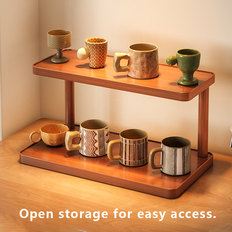 Cross-border labeling desktop storage rack cup storage shelf dining table kitchen countertop work station water cup coffee cup tea set